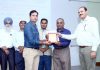 Dr. Balbir Dhotra, Assistant Professor at SKUAST-J receiving ‘Excellent in Research’ award at Jaipur.
