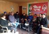 MLC Ch Vikram Randhawa during a meeting of Shakti Kendras in Leh on Sunday.