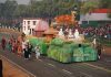 Jammu and Kashmir tableau participating at Republic Day parade rolling down the Rajpath during dress rehearsal in Delhi on Wednesday. (UNI)