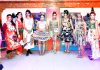 Students in colourful attires during Dress Designing Competition organised by NISD in Jammu.