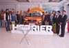 Officials of Fairdeal Motors and Tata Motors during launch of 'Harrier' in Jammu on Wednesday.
