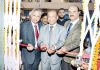 SBI GM Subhash Joinwal inaugurating new building of Bank at Nowshera on Monday.