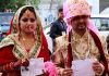 Just married couple reached polling booth in Udhampur.