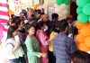 Voters waiting in queue in front of a polling booth in Gandhi Nagar on Thursday. —Excelsior/Rakesh