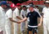 Rodney Jones ECB Coach interacting with players at Jammu on Thursday.
