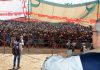 NC leader Omar Abdullah addressing an election rally at Aishmuqam in Anantnag on Sunday. —Excelsior/Sajad Dar