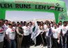 Sana Dua flagging off Mini Marathon 'Run to Vote' in Leh.