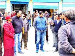 Divisional Commissioner Ladakh, Saugat Biswas interacting with public at Tangtse in Leh.
