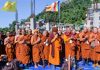 Monks and nuns on ‘Pad Yatra’. -Excelsior/Morup Stanzin