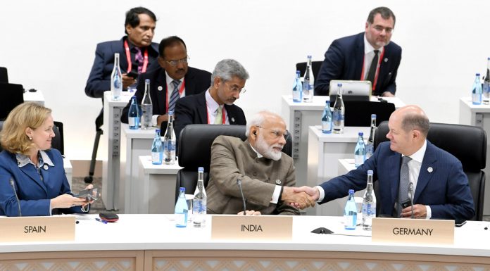 Prime Minister Narendra Modi at the 3rd Session of the G-20 Summit in Osaka, Japan on Saturday. (UNI)