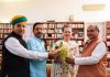 Congress Parliamentary Party Chairperson Sonia Gandhi with Union Parliamentary Affairs Minister Prahlad Joshi, MoS Parliamentary Affairs Arjun Ram Meghwal and Minister of Agriculture and Farmers Welfare Narendra Singh Tomar at her residence, in New Delhi on Friday. (UNI)
