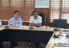DC Jammu Ramesh Kumar chairing a meeting on Friday.