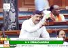 MP, Jugal Kishore Sharma raising issue of border people in Parliament on Friday.