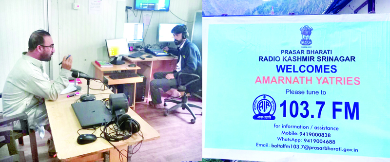 An FM studio set up at Baltal.
