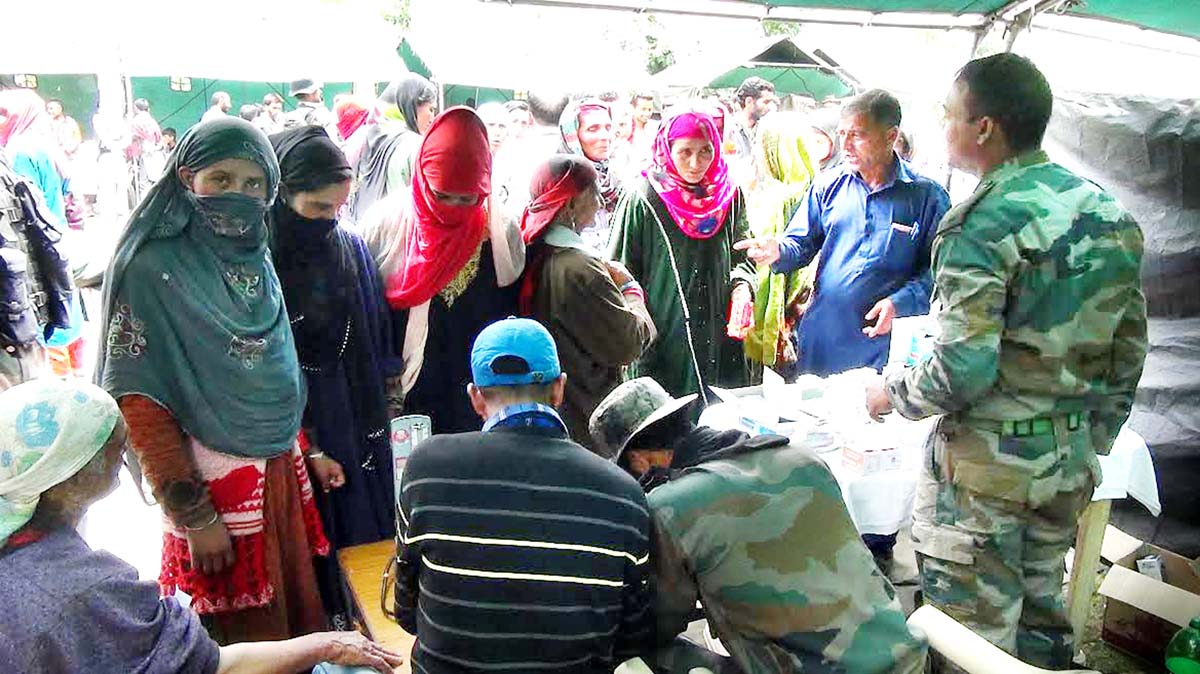 Residents during medical camp.