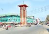 A view of deserted Lal Chowk in Srinagar on Monday. -Excelsior/Shakeel