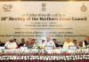 Union Home Minister, Amit Shah chairing the 29th meeting of NZC, in Chandigarh on Friday. Governor Satya Pal Malik is also seen.