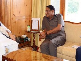 Governor Satya Pal Malik meeting Dr Bijender Singh, Chairman NAFED on Tuesday.