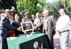 Representative of INTACH and Army officers during celebrations of World Heritage Week at Jammu on Monday.