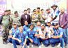 Winners of Dhanidar Premier League posing along with chief guest and other dignitaries in Rajouri.