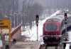 Train services chugged on Srinagar-Banihal track on Tuesday. (UNI)