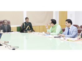 Lt Governor Girish Chandra Murmu chairing a meeting of Tourism Department in Jammu on Wednesday.