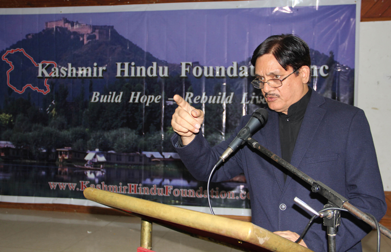 Founder KHF addressing an interactive session at Jammu on Thursday.