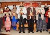 Dignitaries releasing Dogri novel ‘Champa’ at Jammu on Saturday.