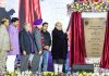 Union Home Minister Amit Shah during the foundation stone laying ceremony for the integrated development of the East Delhi Hub at Karkardooma, Capital’s first transit-oriented development (TOD), in New Delhi on Thursday.
