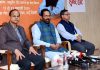 Union Minister for Minority Affairs, Shri Mukhtar Abbas Naqvi addressing a press conference, in New Delhi on Sunday.