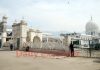 Deserted view of Hazratbal shrine, which houses the Holy relic of Prophet Muhammad (SAW) on the occasion of Mehraj-ul-Alam in Srinagar. —Excelsior/Shakeel