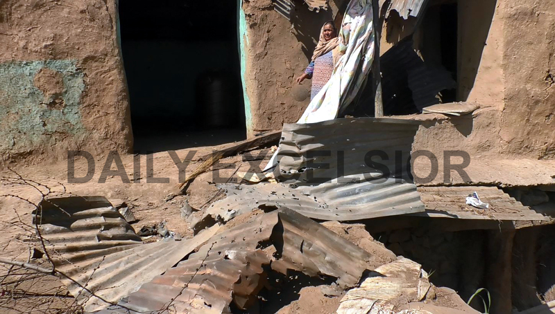 A house damaged in Pak shelling in Mendhar sector. -Excelsior/Rahi Kapoor