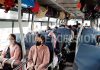 Students leave for district headquarters in a SRTC bus from Lakhanpur in Kathua district on Monday. -Excelsior/Pardeep