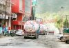 LPG tankers passing through Ramban town for Kashmir on Thursday. -Excelsior/ Parvaiz Mir