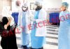 A COVID patient being discharged from JLNM Hospital in Srinagar on Friday. -Excelsior/Shakeel