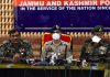 IGP Kashmir Vijay Kumar addressing a press conference in Srinagar on Tuesday. — Excelsior/Shakeel