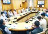Divisional Commissioner Kashmir, P K Pole chairing a meeting on Tuesday.