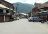 Complete lockdown in Bhaderwah due to surge in Corona cases on Sunday. — Excelsior/Tilak Raj