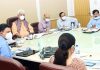 Lieutenant Governor Manoj Sinha reviewing status of mega projects in Jammu on Sunday.
