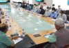 Lieutenant Governor, Manoj Sinha chairing a high level meeting with Administrative Secretaries.