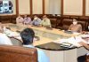 Chief Secretary chairing a meeting at Jammu on Sunday.