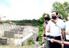 Advisor Bhatnagar inspecting work on Shahpurkandi dam project.