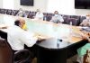 Lieutenant Governor Manoj Sinha chairing Administrative Council meeting in Srinagar on Wednesday.