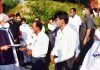 Lieutenant Governor Manoj Sinha meeting a delegation of border villagers in Hiranagar sector on Wednesday.
