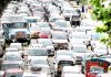 Huge traffic rush witnessed in Srinagar’s Lal Chowk on Monday. -Excelsior/Shakeel