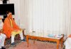 Lt Governor Manoj Sinha meeting delegation led by Ravinder Raina, BJP president on Tuesday.