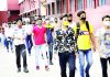 NDA aspirants entering an examination centre in Jammu. —Excelsior/Rakesh