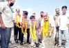 Mayor, JMC, CM Gupta kick starting development works at Channi on Tuesday.