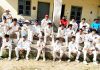 Winning team posing for a group photograph after the match at Railway Ground Jammu.