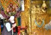 Lt Governor paying obeisance at Shri Mata Vaishno Devi Shrine on Friday.